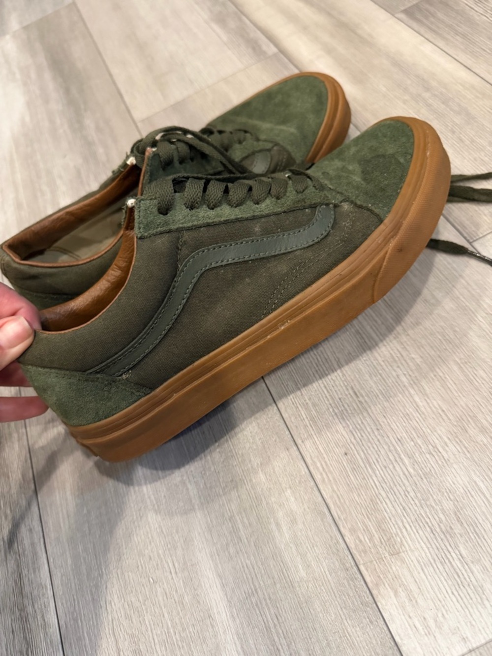 Green Suede Vans - Picture 3 of 9